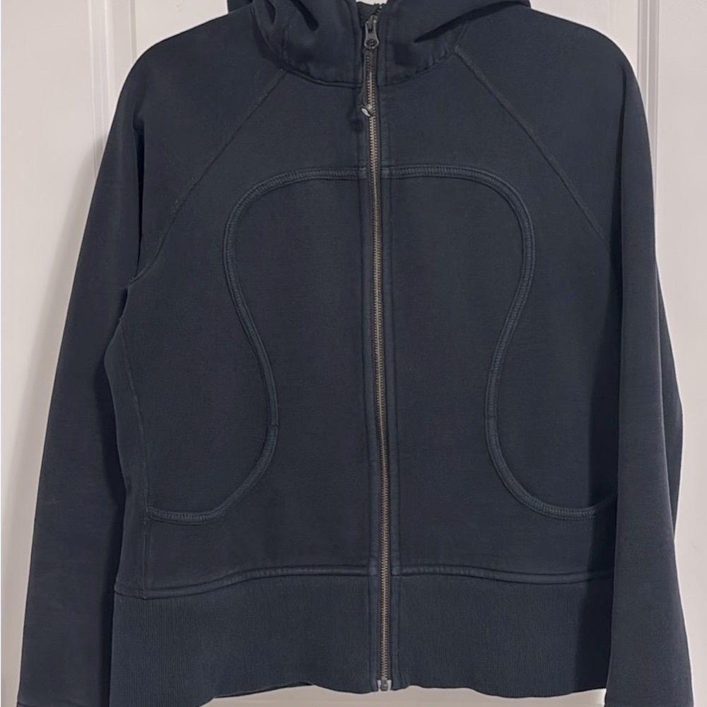 Large Vintage Lululemon Black Zip-Up Hoodie
